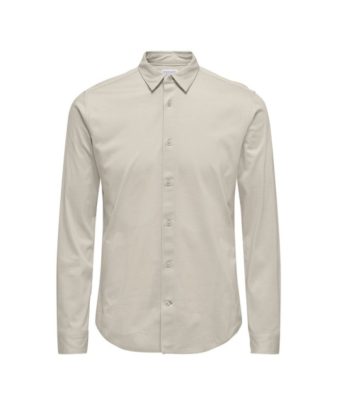 Camisa Only & Sons Onsrobin B/U Ls Stretch Noos Frml Moonstruck Homem