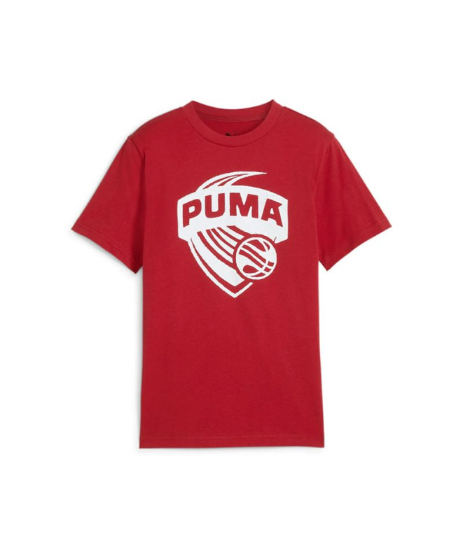 Camiseta Puma Basketball Posterize,Dark Crimson Infantil