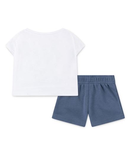 Set Converse Cnvg Boxy Tee & Short Set Fille Lakeside Bleu 2