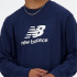 Moletom New Balance Sport Essentials French Terry Logo Homem Azul Marinho
