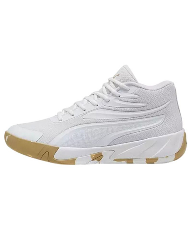 Chaussures de Basket-ball Puma Court Pro Marble Enfant Blanc