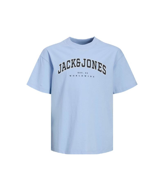 Camiseta Jack and Jones Jjecaleb Varsity O-Neck Noos Infantil Chambray Blue