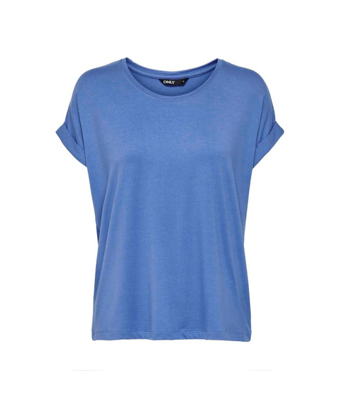 Camiseta Only Onlmoster S/S O-Neck Noos Blue Yonder Mulher