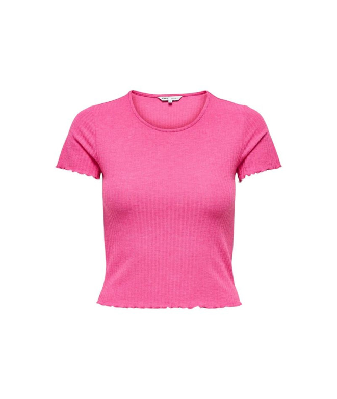 Camiseta Only Onlemma S/S Short Noos Fúcsia Roxo Mulher