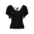 Sudadera Only Onlleelo S/S Back Knt Noos Black Mujer