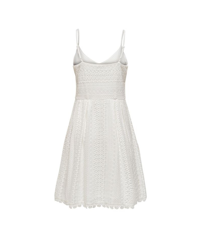 Vestido Only Onlhelena Lace S/L Short Noos...