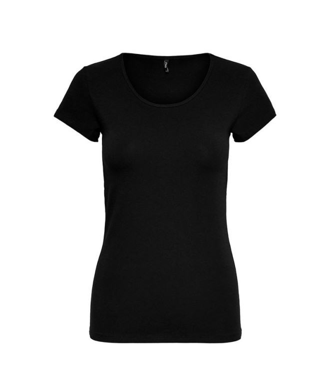 Camiseta Only Onllive Love S/S Oneck Noos Black Mujer