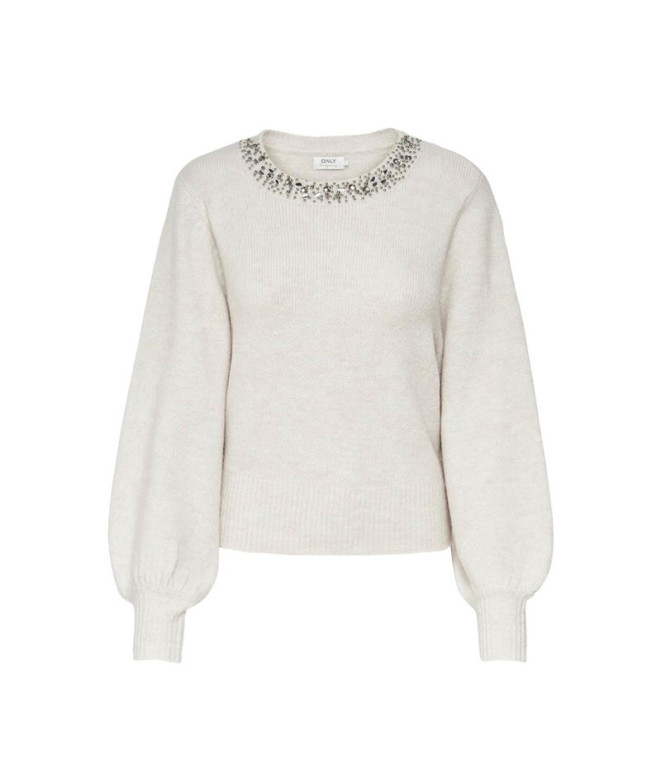 Moletom Only Onlelsa L/S Knt Noos Pumice Stone Detalhe: Mulher