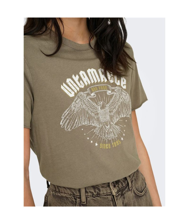 Camiseta Only Onllucy Life Reg S/S Noos Walnut...