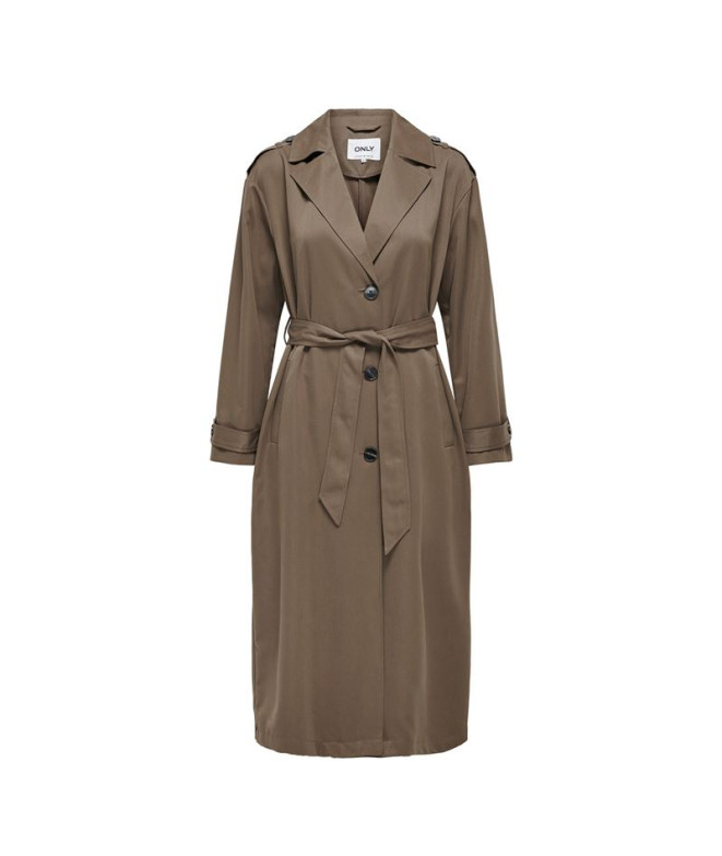 Veste Only Manteau Trench X-Long Otw Noos Noisette Femme
