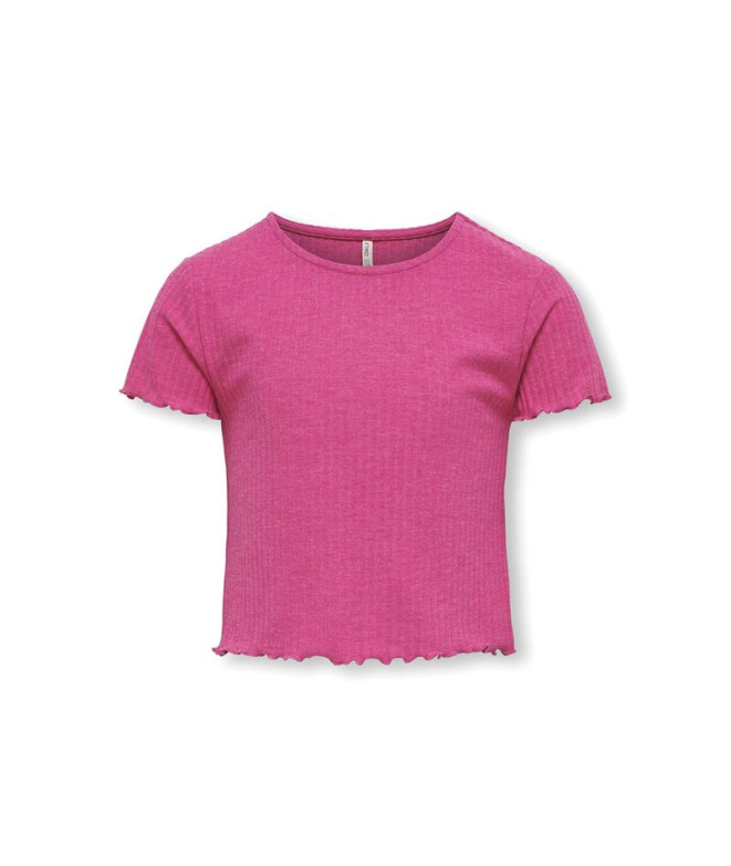 Camiseta Only Kognella S/S O-Neck Noos Raspberry Rose Infantil