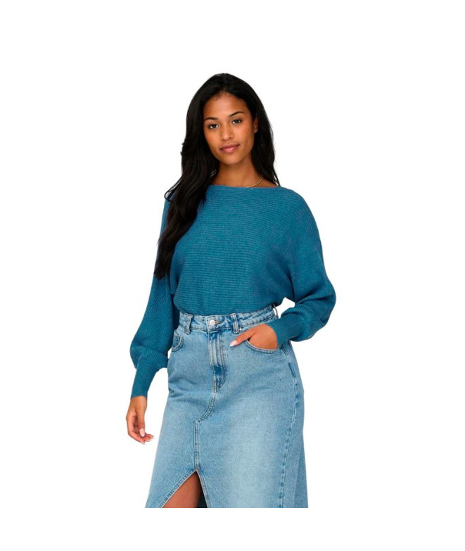 Sudadera Only Onladaline L/S Short Pullo Knt Noos Coronet Blue Detail: Mujer