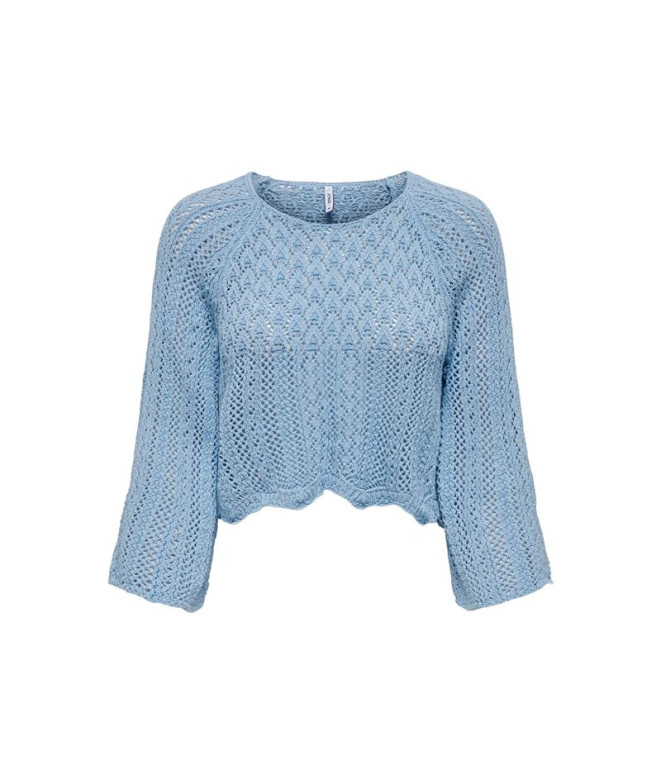 Sudadera Only Onlnola Life 3/4 Knt Noos Mujer Light Azul