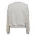 Moletom Only Onl Life L/S Crew Oversize Noos Light Grey Melange Mulher