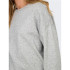 Moletom Only Onl Life L/S Crew Oversize Noos Light Grey Melange Mulher