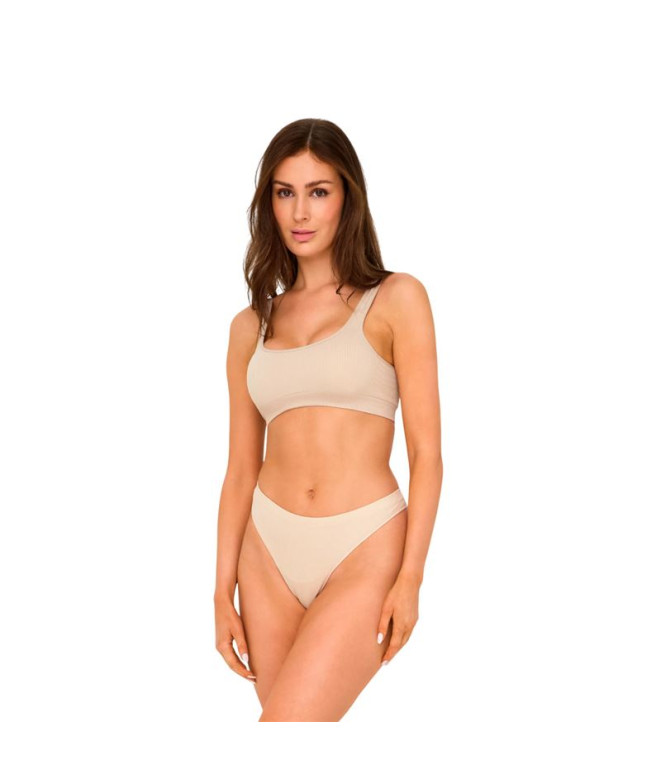 Braga Only Onlvicky Rib S-Les Thong 3-Pack Noos Acc Peach Taffy Pack:X 3 Mujer