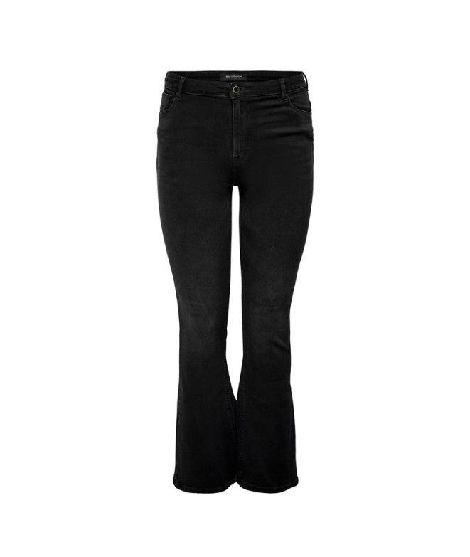 Calça Only Jeans Flare Carsally Hw Bj165 Noos Preto Mulher