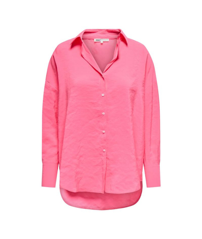 Camisa Only Onlzazima L/S Loose Noos Mujer Pink Carnation