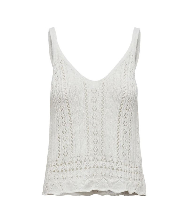 Camiseta Only Onllyzet Life S/L Knt Noos Mulher Cloud Dancer