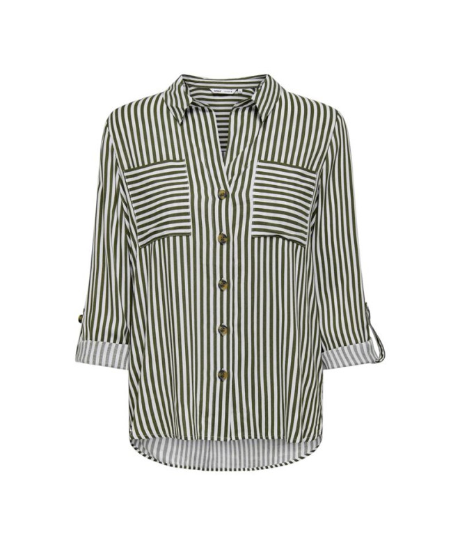 Camisa Only Onlyasmin L/S Noos Grape Leaf Stripes:W Mulher