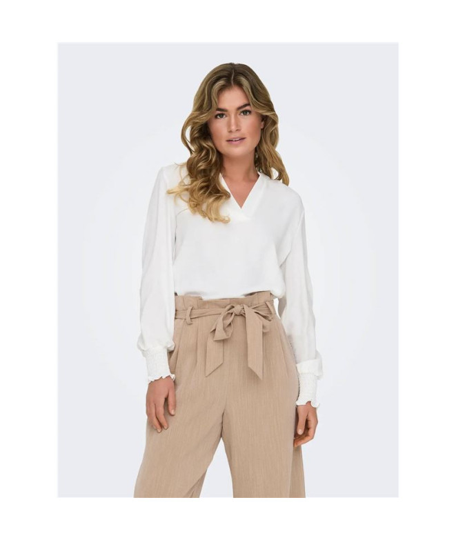 Camiseta Only Onlmette V-Neck Ls Smock Noos...