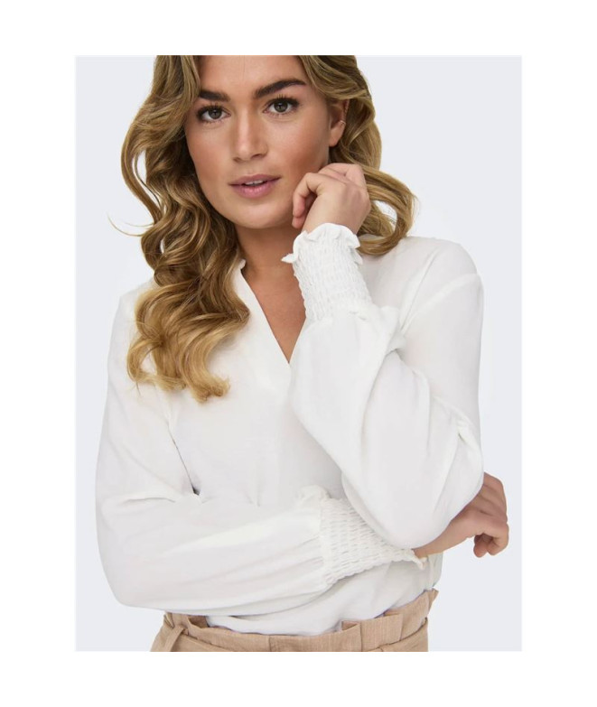 Camiseta Only Onlmette V-Neck Ls Smock Noos...