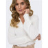 Camiseta Only Onlmette V-Neck Ls Smock Noos Cloud Dancer Mujer