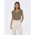 Camiseta Only Onlfree Life S/S Mod.V-Neck Noos Walnut Mujer