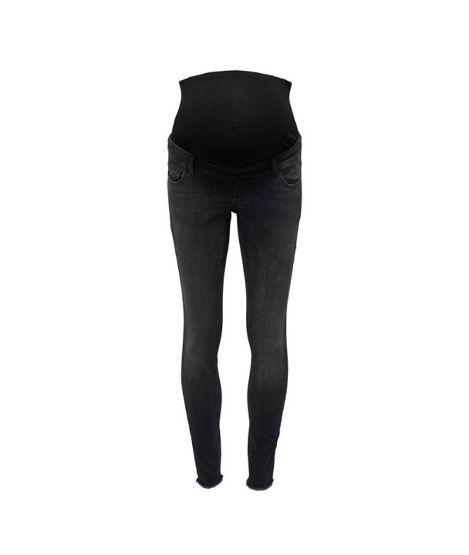 Pantalón Only Olmblush Mid Sk Ank Rw Dnm Reabox Noos Washed Black Mujer