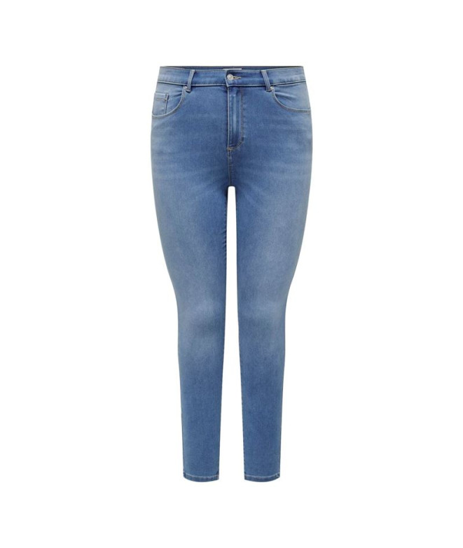 Calça Only Caraugusta Hw Skinny Dnm Bj369 Noos Mulher Denim Azul Claro