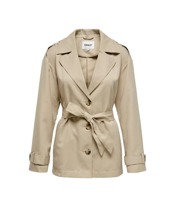 Chaqueta Only Onlline Short Trenchcoat Otw Humus Mujer