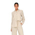 Camisa Only Jdysay L/S Linho Solto Noos Aveia Detalhe:Melan Mulher