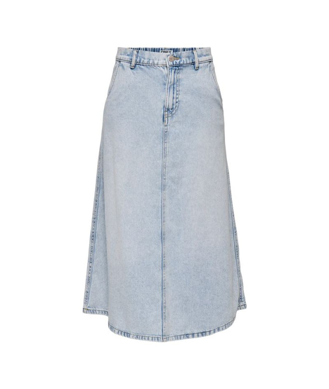 Falda ONLY Onlmindy Hw Loose Dnm Skirt Noos Mujer Light Blue Denim