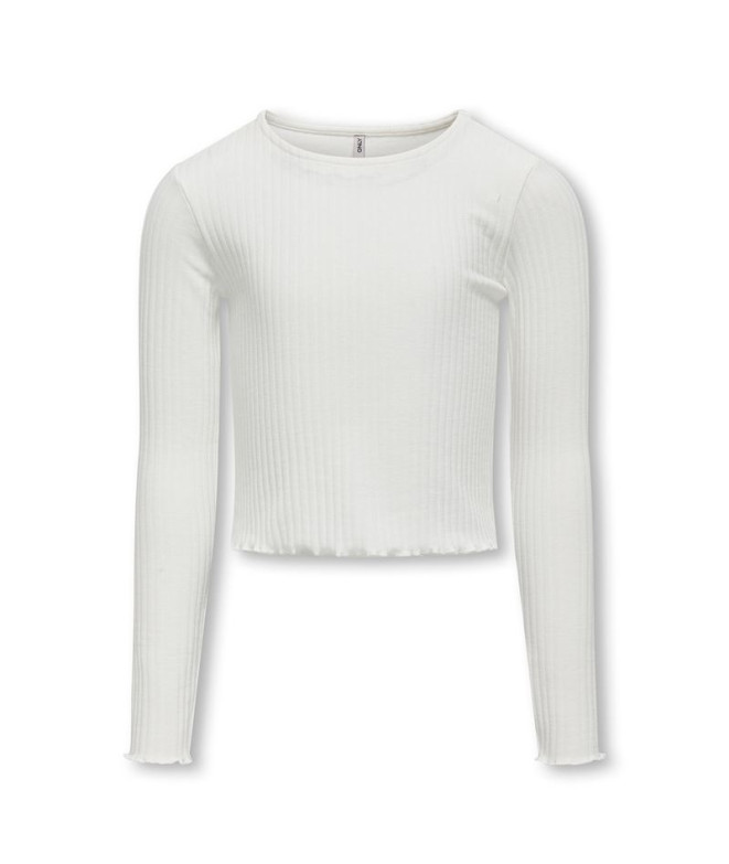 Camiseta Only Kognella L/S O-Neck Noos Cloud Dancer Infantil