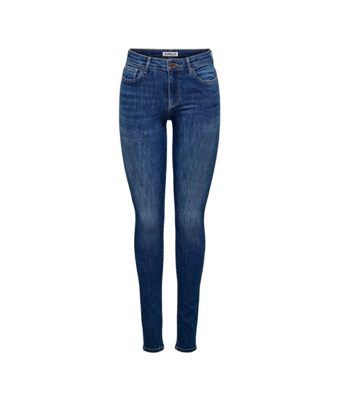 Pantalón Only Onlann Mid Skinny Dnm Soo615 Noos Dark Blue Denim Mujer