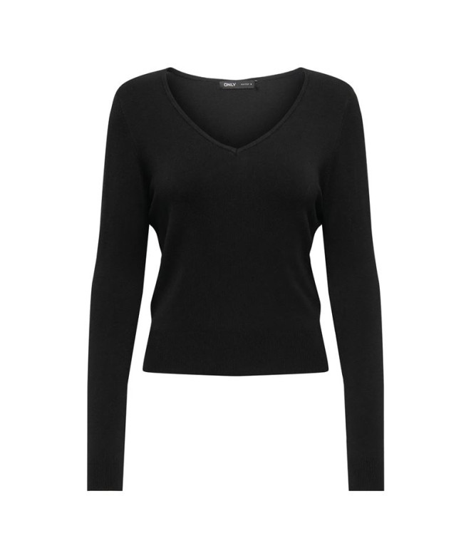 Sudadera Only Onlvenice Life Ls Vneck Knt Nca Mujer Negro