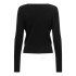 Moletom Only Onlvenice Life Ls Vneck Knt Nca Mulher Preto