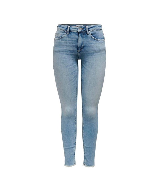 Pantalón Only Onlblush Mid Skin Ank Cro349 Noos Light Medium Blue De Mujer