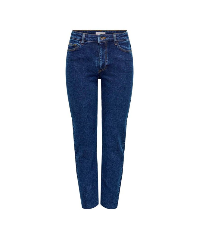 Pantalón Only Jdylullu Hwstraight Ank Jns Dark Bl Noos Dark Blue Denim Mujer