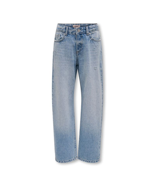 Pantalón Only Kogella Mw Wide Tai518 Dnm Noos Light Blue Denim Infantil
