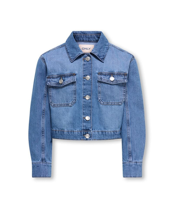 Casaco Only Koglumi Ls Dnm Pim Noos Azul Médio Denim Infantil