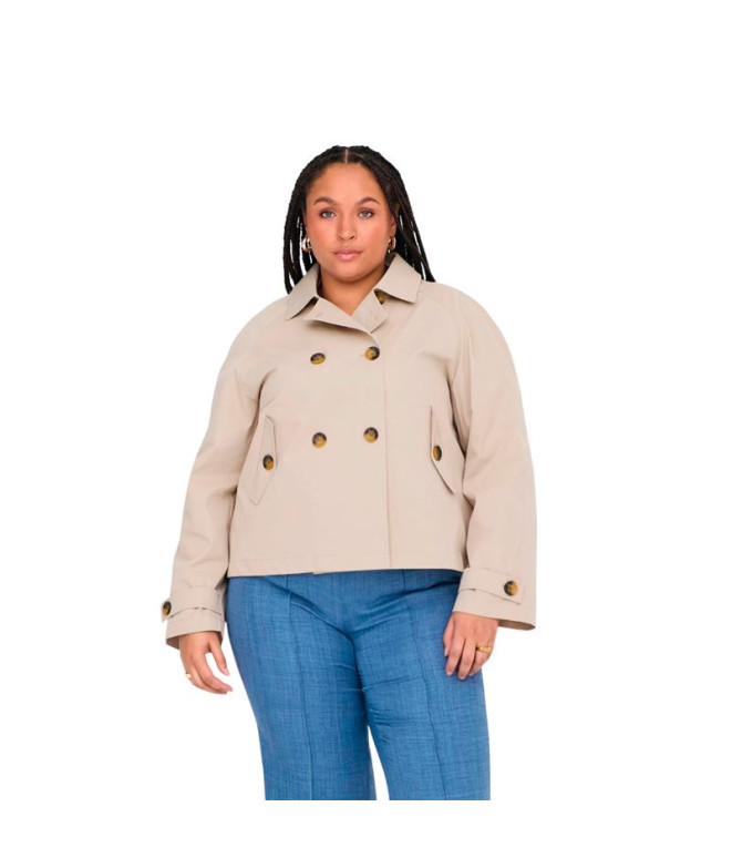 Chaqueta Only Carapril Life Short Trenchcoat Otw Noos Oxford Tan Mujer