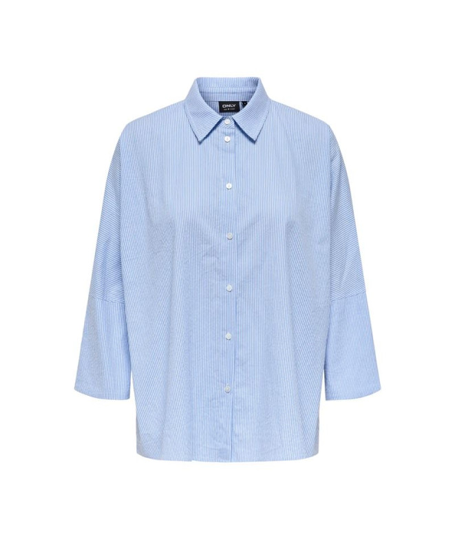 Camisa ONLY Onlaugusta Noos Mujer Cloud Dancer/Azul