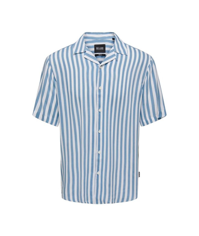 Camisa Only & Sons Onswayne Life Ss Viscose Noos Mountain Spring Homem