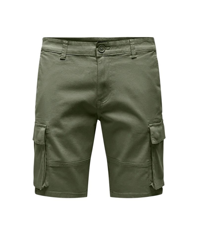 Pantalón Only & Sons Onscam Stage Cargo 6689 Life Noos Deep Lichen Green Hombre