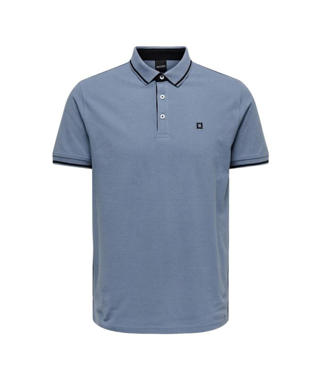 T-shirt Only & Sons Onsfletcher Life Slim Ss Polo Noos Flint Stone Homme