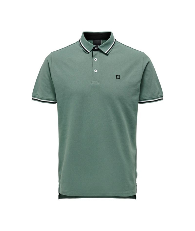 Camiseta Only & Sons Onsfletcher Life Slim Ss Polo Noos Hombre Dark Forest