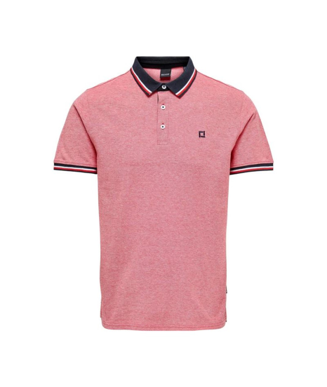 Camiseta Only & Sons Onsfletcher Life Slim Ss Polo Racing Red :Me Homem