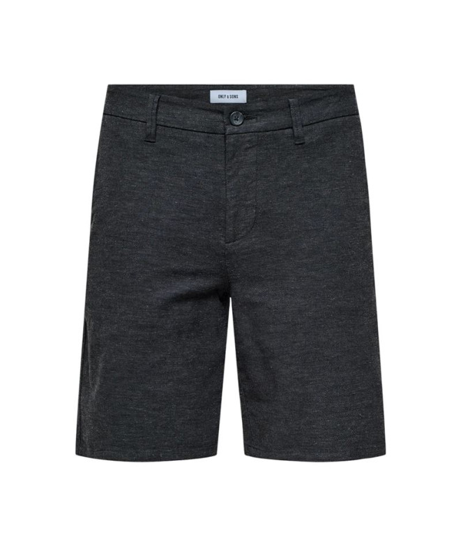 Pantalón Only & Sons Onsmark 0011 Cotton Linen Noos Black Hombre