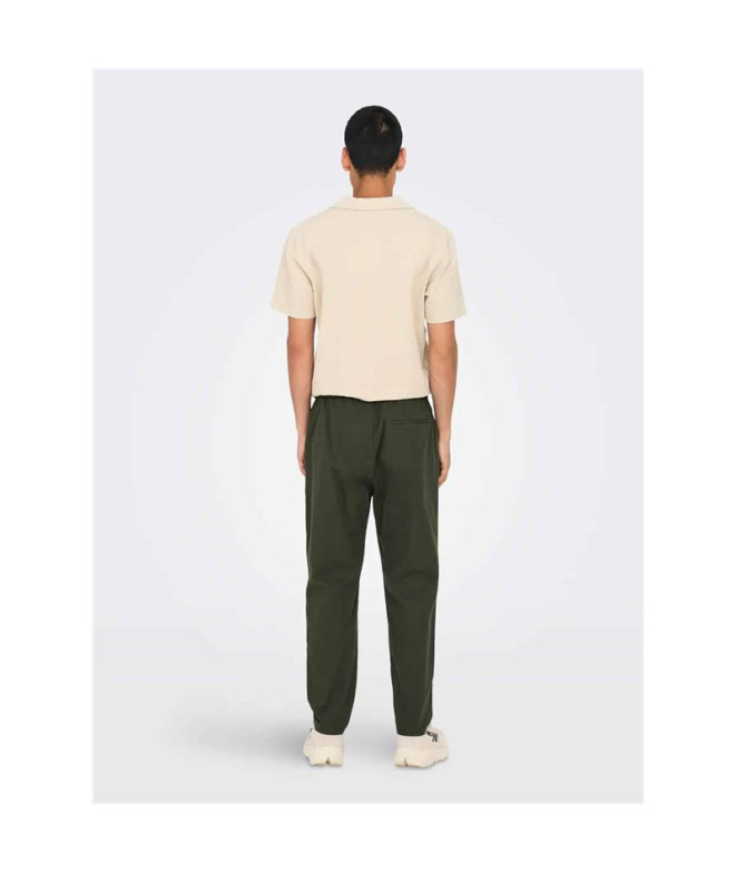 Pantalón Only & Sons Onslinus Crop 0007 Cot Lin...